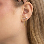 Brinco Duplo Alice - Banhado a Ouro 18k