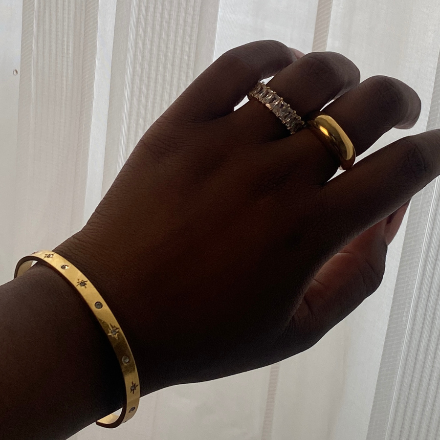 Anel Queen - Banhado em Ouro 18k