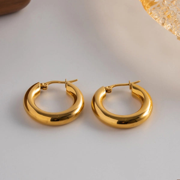 Argola Odessa - Banhado em Ouro 18k