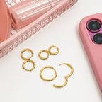 Trio de Argolinhas Essenciais - Banhado a Ouro 18k