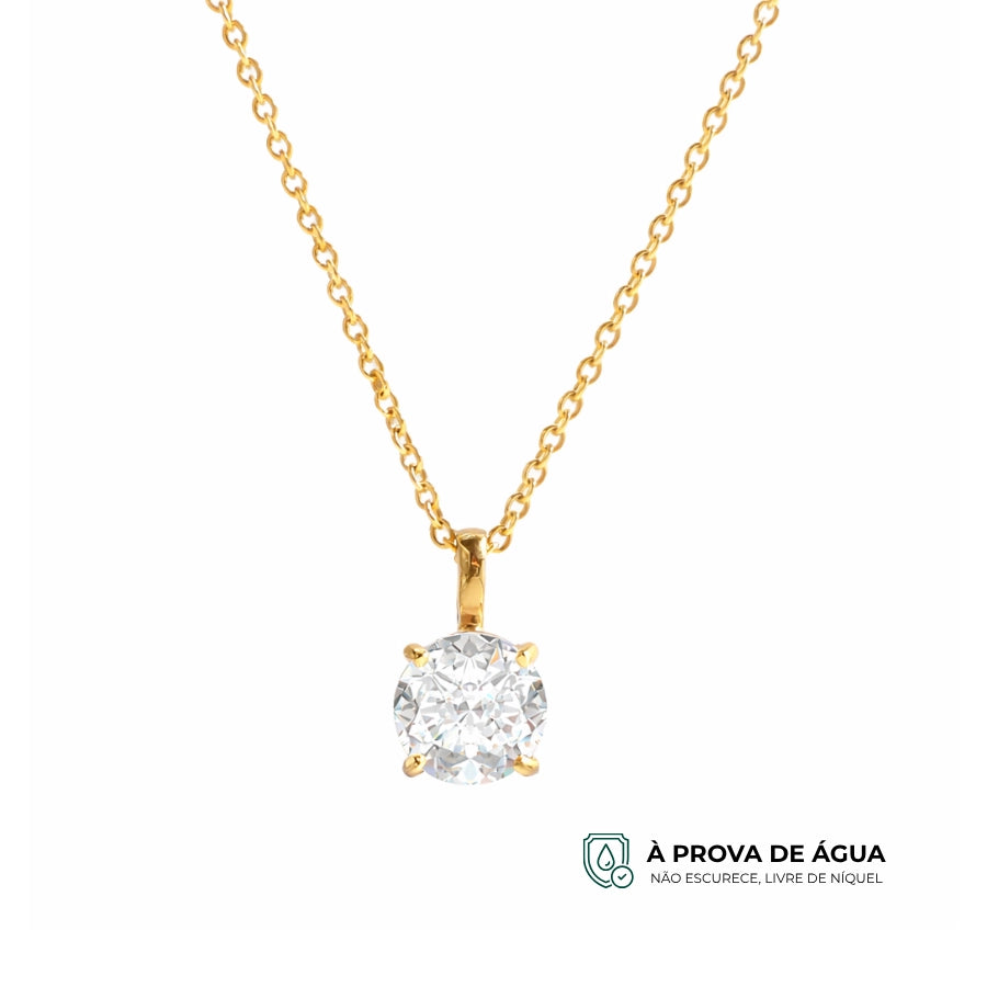 Colar Alice Ponto de Luz - Banhado em Ouro 18k