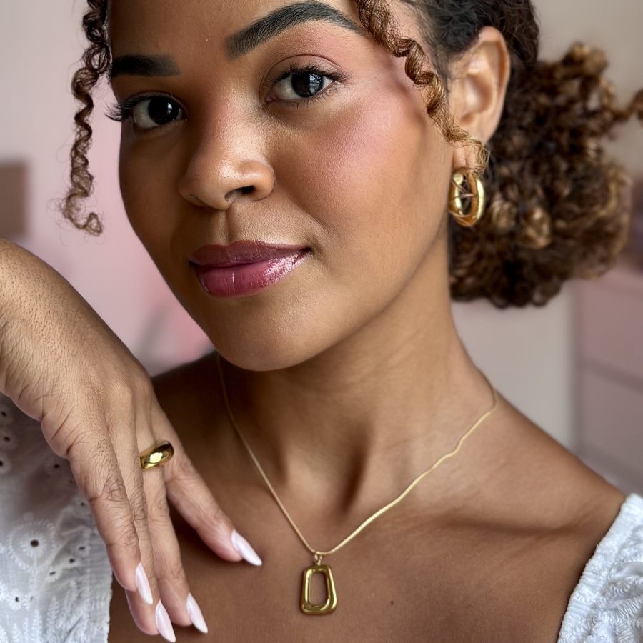 Colar Frame - Banhado em Ouro 18k