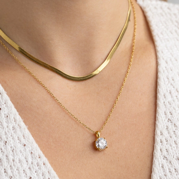 Colar Alice Ponto de Luz - Banhado em Ouro 18k