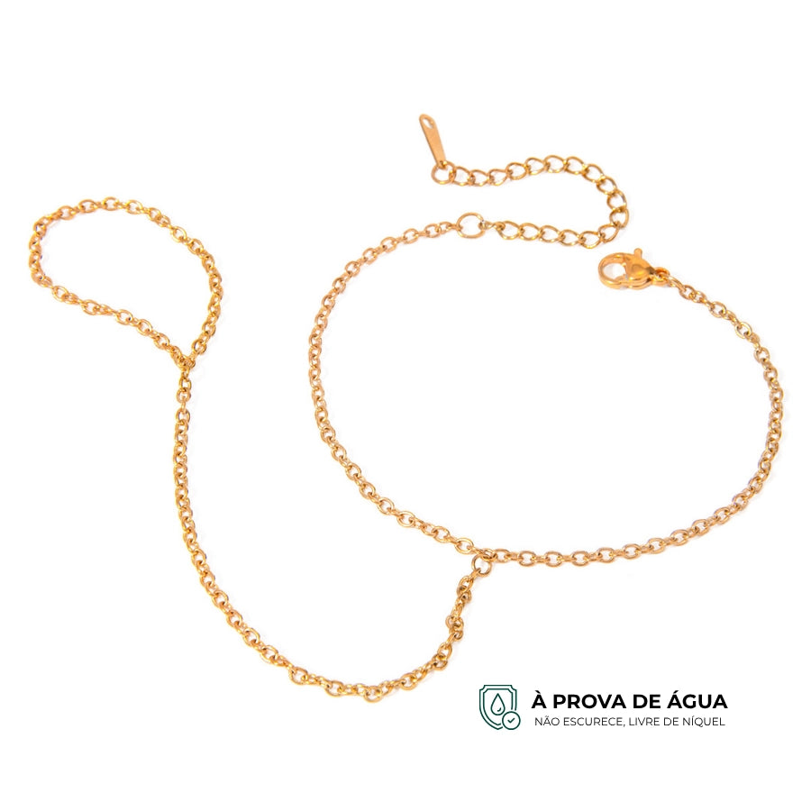 Hand Chain Essencial - Banhado a Ouro 18k