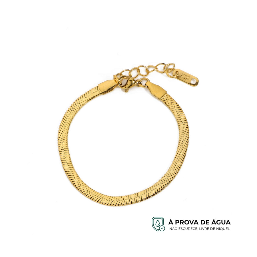 Pulseira Fita Essencial - Banhado a Ouro 18k