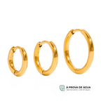 Trio de Argolinhas Essenciais - Banhado a Ouro 18k