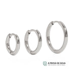 Trio de Argolinhas Essenciais - Prateado